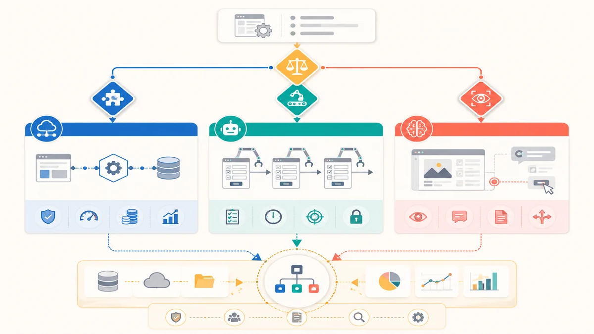 API, RPA, 컴퓨터 사용 AI의 선택 기준과 하이브리드 자동화 구조